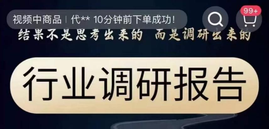 行业调研报告，结果不是思考出来的而是调研出来的-网创