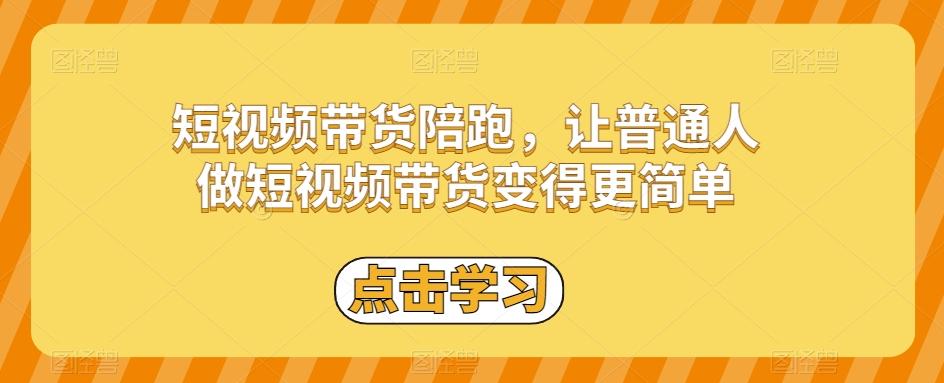 短视频带货陪跑，让普通人做短视频带货变得更简单-网创