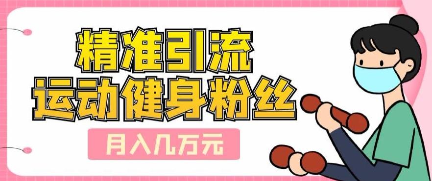 精准引流运动健身粉丝，轻松月入几万-网创