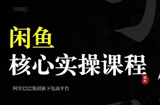 2024闲鱼核心实操课程，从养号、选品、发布、销售，教你做一个出单的闲鱼号-网创