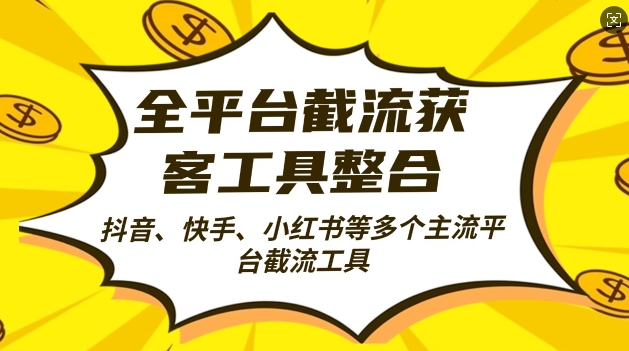 全平台截流获客工县整合全自动引流，日引2000+精准客户【揭秘】-网创