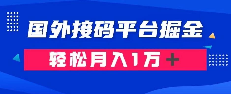 通过国外接码平台掘金：成本1.3，利润10＋，轻松月入1万＋【揭秘】-网创