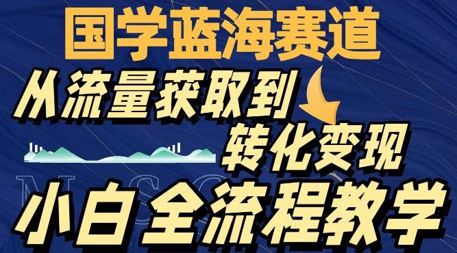 国学蓝海赛道，从流量获取，到转化变现，全流程教学-网创
