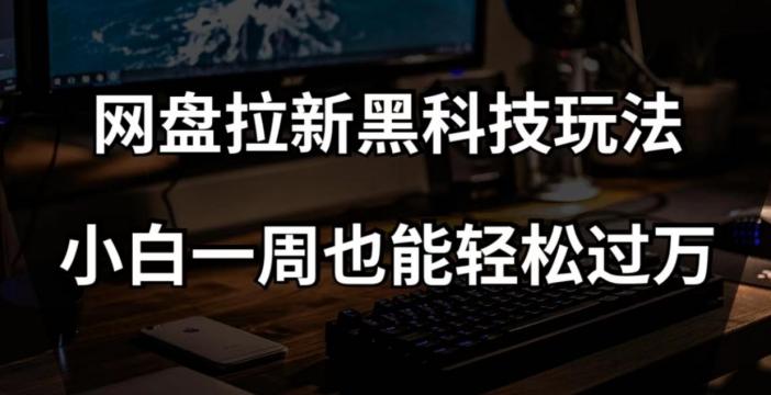 网盘拉新黑科技玩法，小白一周也能轻松过万【全套视频教程+黑科技】【揭秘】-网创