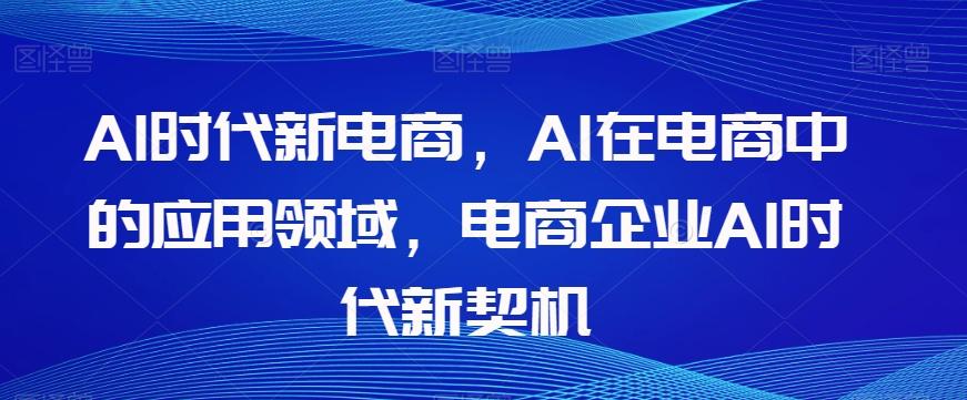 Al时代新电商，Al在电商中的应用领域，电商企业AI时代新契机-网创
