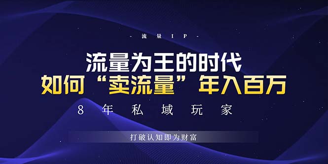未来如何通过“卖流量”年入百万，跨越一切周期绝对蓝海项目-网创