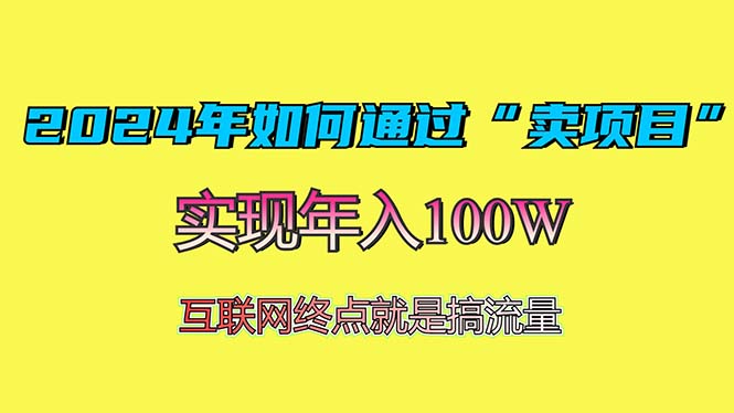 2024年如何通过“卖项目”赚取100W：最值得尝试的盈利模式-网创