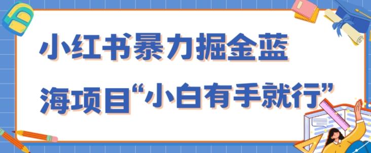 小红书暴力掘金蓝海项目，轻松日入1000+、小白有手就行（附新引流方法，不违规）-网创