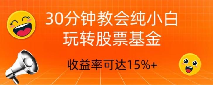 30分钟教会你玩转股票基金，只教好的筛选方法，不荐股-网创