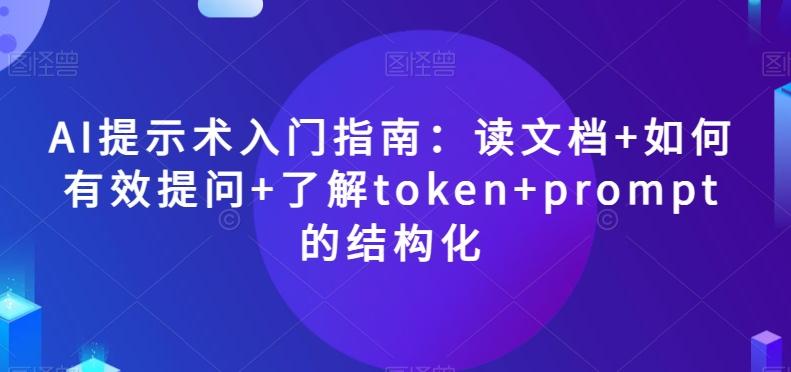AI提示术入门指南：读文档+如何有效提问+了解token+prompt的结构化【揭秘】-网创