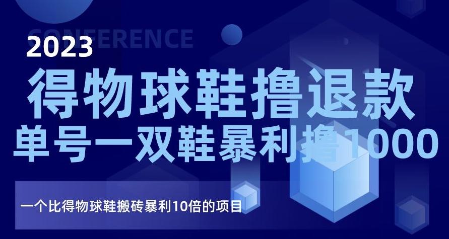 2023得物球鞋撸退款，单号一双鞋暴利撸1000，一个比得物球鞋搬砖暴利10倍的项目【揭秘】-网创