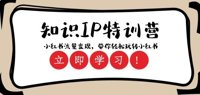 知识IP特训营 ：小红书-流量变现，带你轻松玩转小红书（23节视频课）-网创