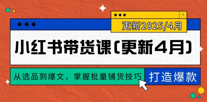 小红书带货课(更新4月-网创